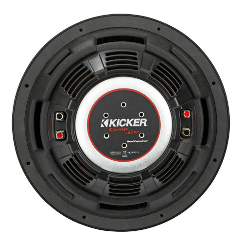 Kicker 48CWRT124 12" CompRT 1000W Peak Dual 4 Ohm Mount Subwoofer