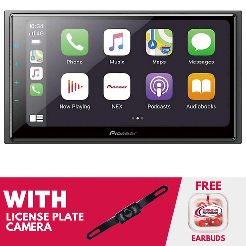 RFRB Pioneer DMH-W4660NEX 6.8" 2-DIN Multimedia Receiver w/ License Plate Camera RFRB Pioneer DMH-W4660NEX 6.8" 2-DIN Multimedia Receiver w/ License Plate Camera