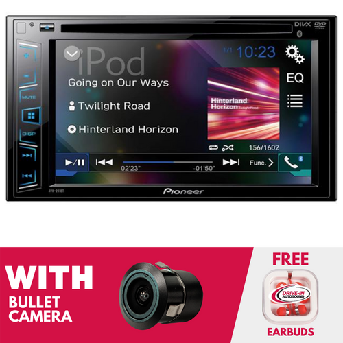RFRB Pioneer AVH-291BT 6.2 Inch Multimedia DVD with Bullet Camera
