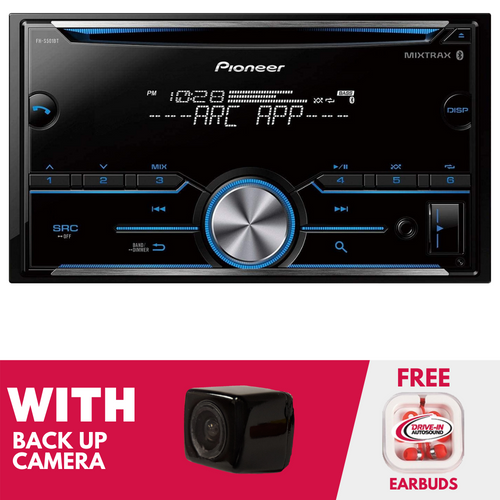 RFRB Pioneer FH-S501BT Double DIN Media CD with BackUp Camera