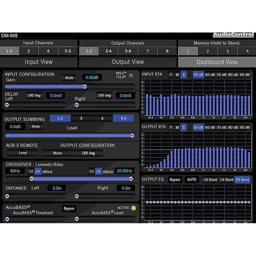 Audio Control DM-608 Digital Signal Processor 6 Inputs 8 Outputs