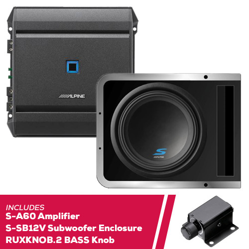 Alpine S-A60M Mono Power Amplifier with S-SB12V 12 Inch Subwoofer Enclosure Alpine S-A60M Mono Power Amplifier with S-SB12V 12 Inch Subwoofer Enclosure