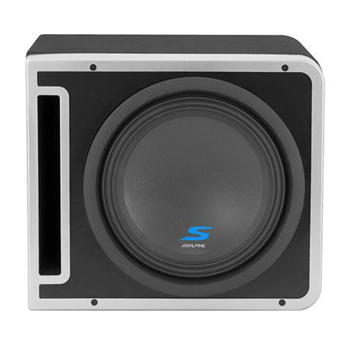Alpine KTA-200M Mono Power Pack Amplifier W/ S-SB12V 12 Inch Subwoofer Enclosure