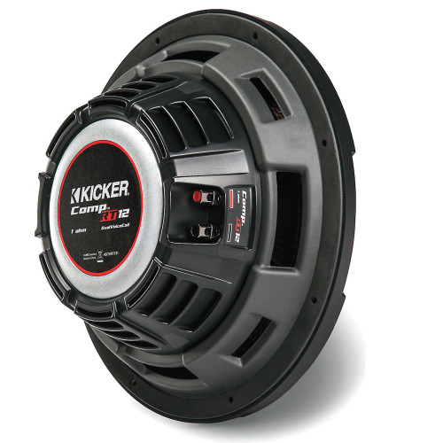 CompRT shallow-mount 12" subwoofer with dual 1-ohm voice coils