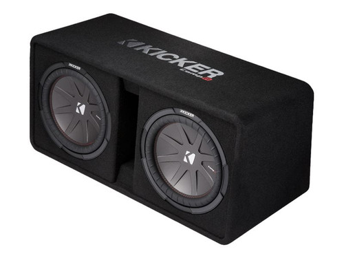 Kicker Dual CompR 43DCWR122 Ported Enclosure with Dual 12" CompR Subwoofers