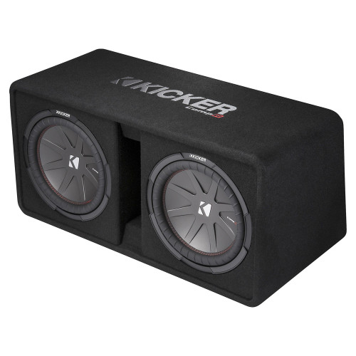 Kicker Dual CompR 43DCWR122 Ported Enclosure with Dual 12" CompR Subwoofers