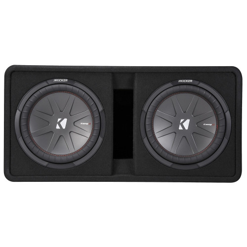 Kicker Dual CompR 43DCWR122 Ported Enclosure with Dual 12" CompR Subwoofers