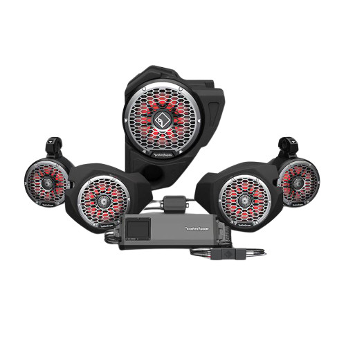 Rockford Fosgate RZR14RC-STG5, Front Color Optix & Rear Speaker & Subwoofer Kits