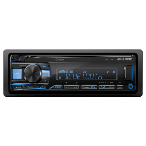 Alpine UTE-73BT Bluetooth Multimedia With S-S65 Coaxial 2 Way Speaker