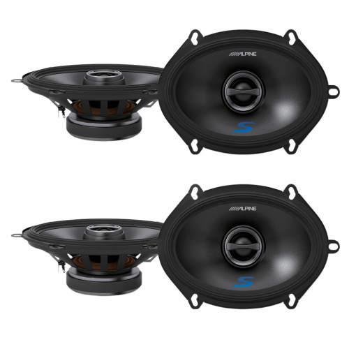 Alpine 2 Pack S-S57 S Series 5X7 Inch Coaxial 2 Way 230 Watts Car Speakers