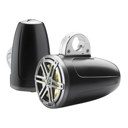 JL Audio 93537 M3 7.7 Inch Satin Black Enclosed Tower Coaxial Marine Speakers