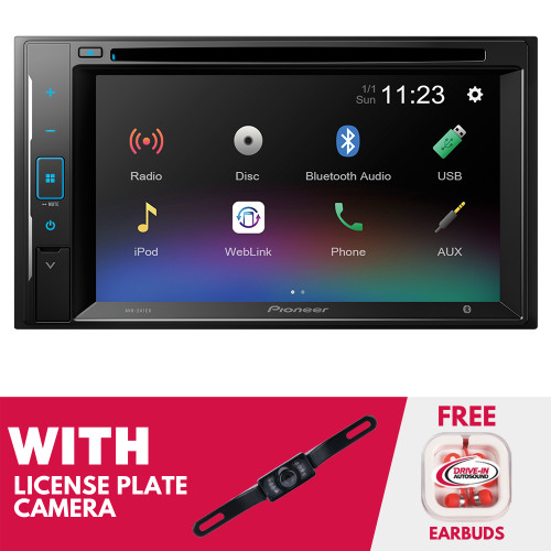 Pioneer AVH-241EX 6.2" Double-DIN CD/DVD Receiver with License Plate Camera
