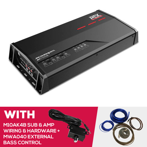 MTX JH7005 5 Channel Car Amplifier & M10AK4B Sub & Amp Wiring & Hardware Kit