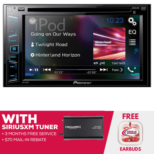 RFRB Pioneer AVH-291BT 6.2 Inch Multimedia DVD with SiriusXM Tuner