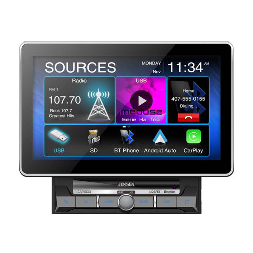 Jensen CAR1000 10.1" Digital Multimedia w/ Apple CarPlay/Android Auto