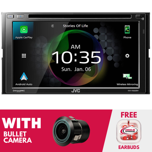 JVC KW-V960BW 6.8" DVD & Apple CarPlay/Android Auto w/ Bullet Camera JVC KW-V960BW 6.8" DVD & Apple CarPlay/Android Auto w/ Bullet Camera