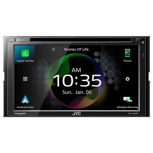 JVC KW-V960BW 6.8" DVD & Apple CarPlay/Android Auto w/ Bullet Camera
