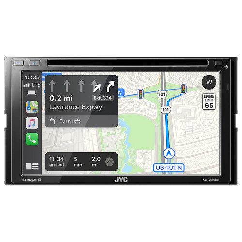 JVC KW-V960BW 6.8" DVD & Apple CarPlay/Android Auto w/ Backup Camera