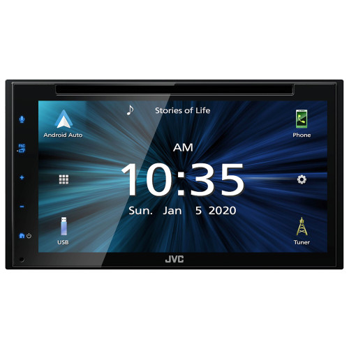 JVC KW-V660BT 6.8" DVD w/ Apple CarPlay/Android Auto & Bullet Camera