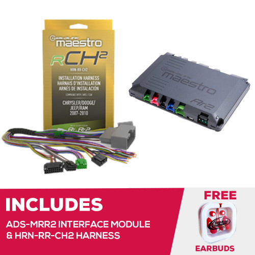 Maestro ADS-MRR2 Interface Module and HRN-RR-CH2 Harness For 2005-10 Chrysler