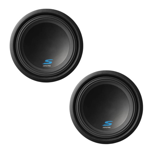 Alpine Pair of S-W12D4 S-Series 12 Inch Subwoofers with Dual 4-Ohm Voice Coils