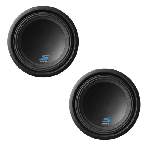 Alpine Pair of S-W12D2 12 Inch S-Series Subwoofers with Dual 2-Ohm Voice Coils