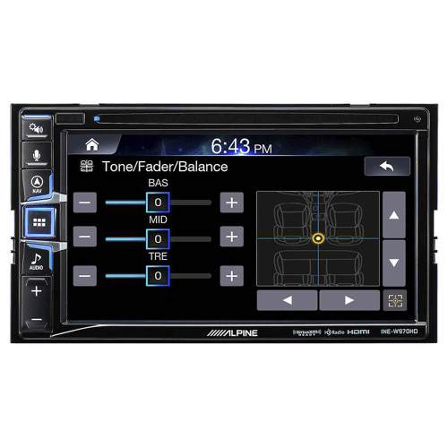 Alpine INE-W970HD 6.5 Inch Navigation with Bluetooth and Backup Camera