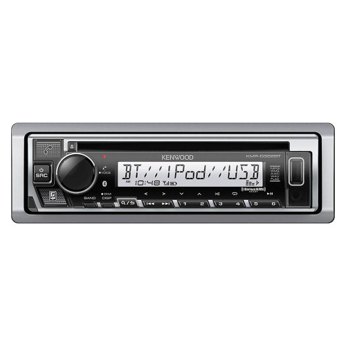 Kenwood KMR-D382BT Marine CD Receiver and 1.5 Line Display with Bluetooth