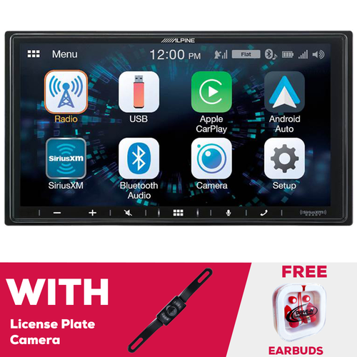 Alpine iLX-W650 Digital w/ CarPlay/A.Auto + License Plate Cam