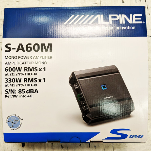 Alpine S-A60M S-Series Class D Mono Amplifier