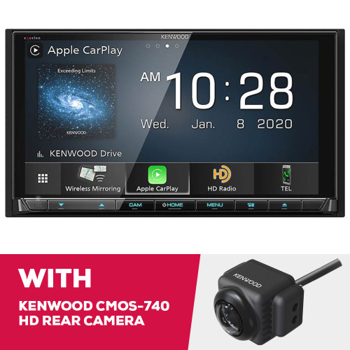 Kenwood DNX997XR 6.8 Inch Navigation DVD Receiver & CMOS740HD HD Rear
