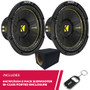 Kicker 44CWCD104 10" Subwoofer with IB-C110S Carpet Single 10" Sealed Enclosure