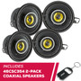 Kicker 2 Pairs Of 46CSC354 CS Series 3-1/2" 2-Way Coaxial Speakers w/ 90W Peak