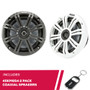 Kicker Pair of 45KM654 6.5" 2-Way Coaxial Marine Speakers & 195 Watts Peak Power