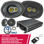 Kicker 46CSC6934 6"x9" Speakers w/ 46CSC654 Speakers & 46CXA3604T Amp & Amp Kit