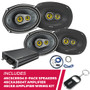 Kicker 2 Pairs Of 46CSC6934 6"x9" Speakers w/ 46CXA3604T Amp & 46CK8 Amp Kit