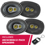 Kicker 2 Pairs Of 46CSC6934 CS Series 6"x9" 3-Way Speakers w/ 450W Peak Power