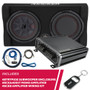 Kicker 48TRTP102 10" Subwoofer Enclosure w/ 46CXA4001T Amplifier & 46CK8 Amp Kit