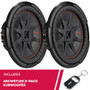 Kicker Pair of 48CWRT122 Shallow-Mount 12" Subwoofer with Dual 2-Ohm Voice Coils