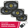 Kicker 2 Pairs Of 46CSC464 CS Series 4"x6" 2-Way Coaxial Speakers w/ 150W Peak