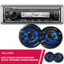 Kenwood KMR-M332BT Marine Media Receiver and 2 Pack KFC-1673MRBL 6.5" Speaker