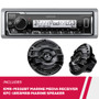 Kenwood KMR-M332BT Marine Digital Media Receiver and KFC-1653MRB 6.5" Speakers