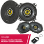 Kicker 46CSC44 4" CS Series 2-Way Coaxial Speakers and 46CSC684 6"x8" Speakers
