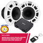 Kicker Pack of 2 48KMXL654 6.5" Coaxial Speakers & Marine Amp with Wiring Kit