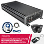 Kicker 46CXA18001T Mono Sub Amplifier w/ 46CK4 Amp Kit & 46CXARCT Wired Remote