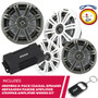 Kicker 2-Pack 45KM654 6.5" Coaxial Speakers,48PXA4004 Amp & Amp Wiring Kit