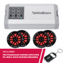 RFRB Rockford Fosgate FRCTM400X4AD Marine Amplifier with 2-Pack M1-65B Speakers