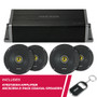 Kicker 47KEY2004 4-Channel Amplifier with 2-Pack 46CSC654 6.5" Coaxial Speakers