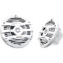 Refurbished Kenwood KFC-1653MRW 6.5" 2-Way water-Resistant Marine Speakers w/ Grilles, White