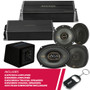 Kicker 51KPX3004, 51KPX5001 Amplifiers w/ 6x9", 6.5" Speakers & Sub Enclosure